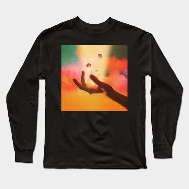 Cosmic hand Long Sleeve T-Shirt by lacabezaenlasnubes